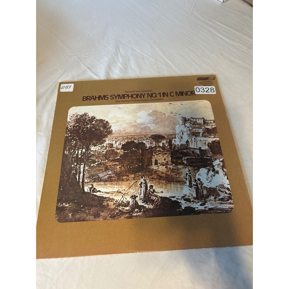 London Brahms Symphony No 1 Vienna Philharmonic Karajan Vinyl LP 12" Black Good
